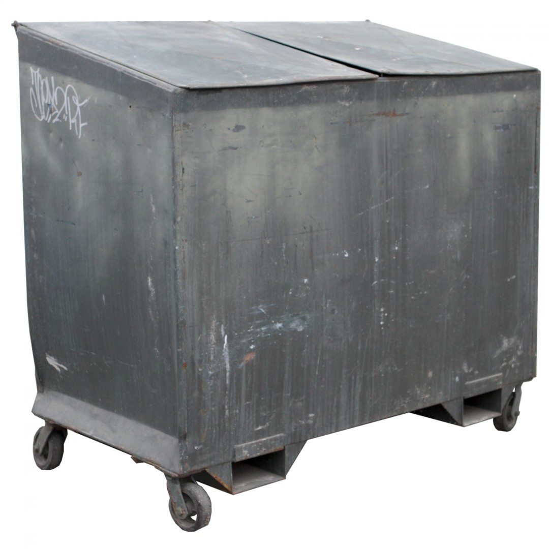 DUMPSTER / 4 YARD / DARK BLUE W/ PLASTIC LIDS Air Designs