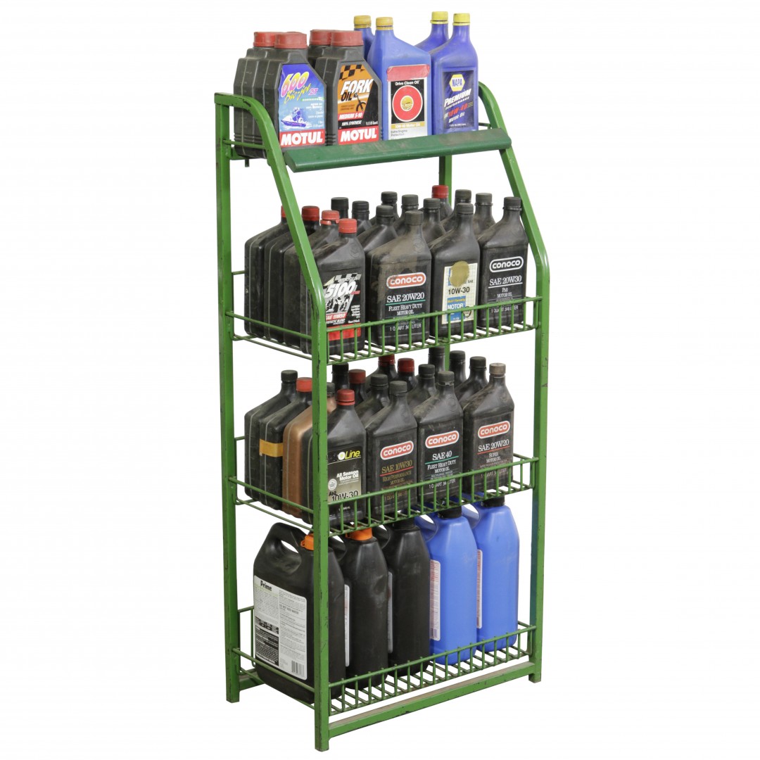 OIL BOTTLE RACK W/ 30 OIL BOTTLES / RED Air Designs