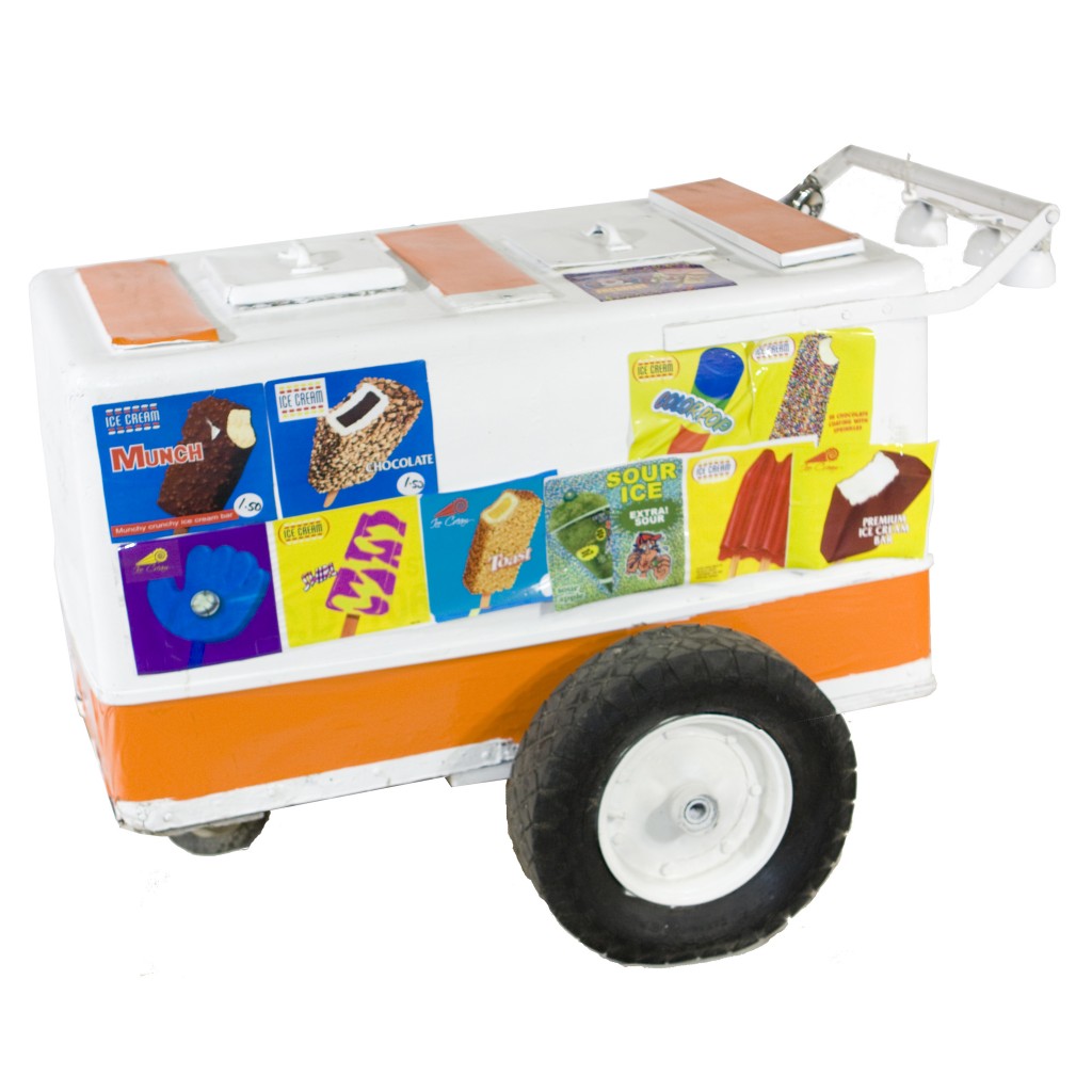 ICE CREAM PUSH CART W/ WHITE WHEELS Air Designs