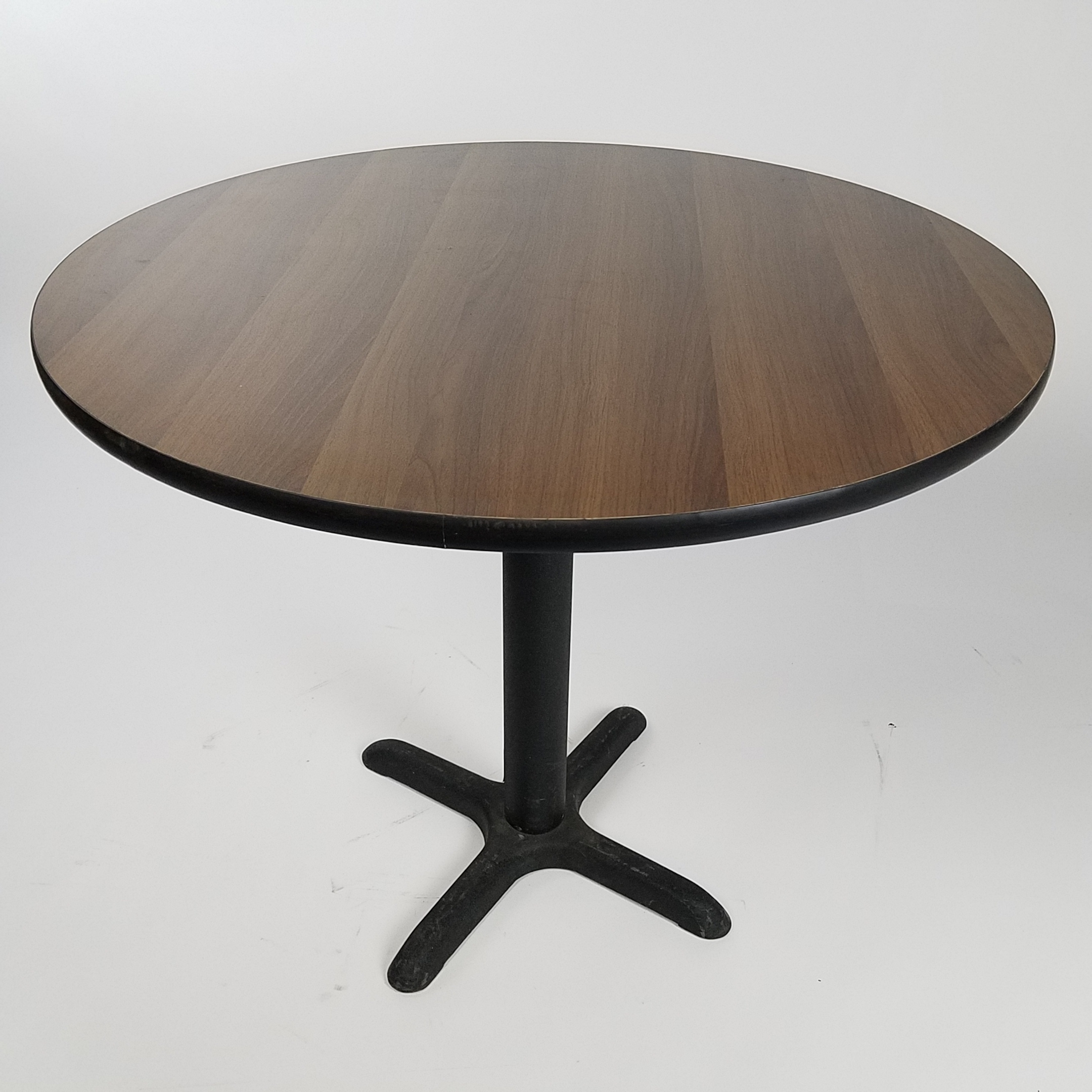 TABLE TOP / LAMINATE / WALNUT W/ BLACK TRIM / 36″ RD Air Designs