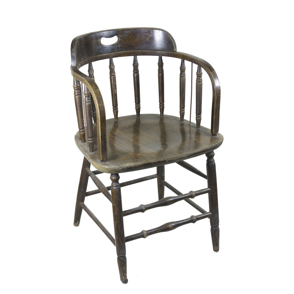 CHAIR / CAPTAINS CHAIR CLOSED ARM / DARK WOOD Air Designs