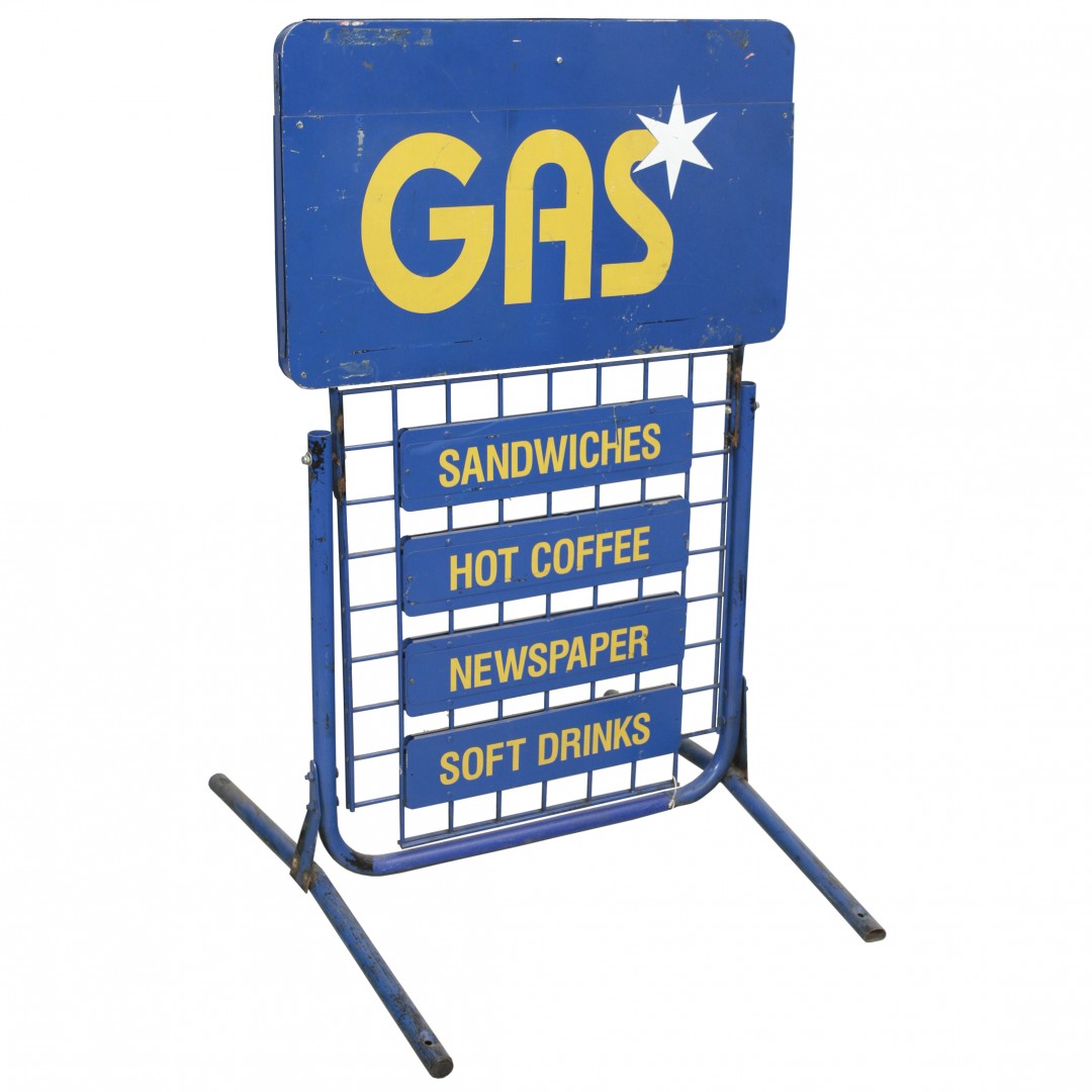 CURB SIGN / GAS / BLUE | Air Designs