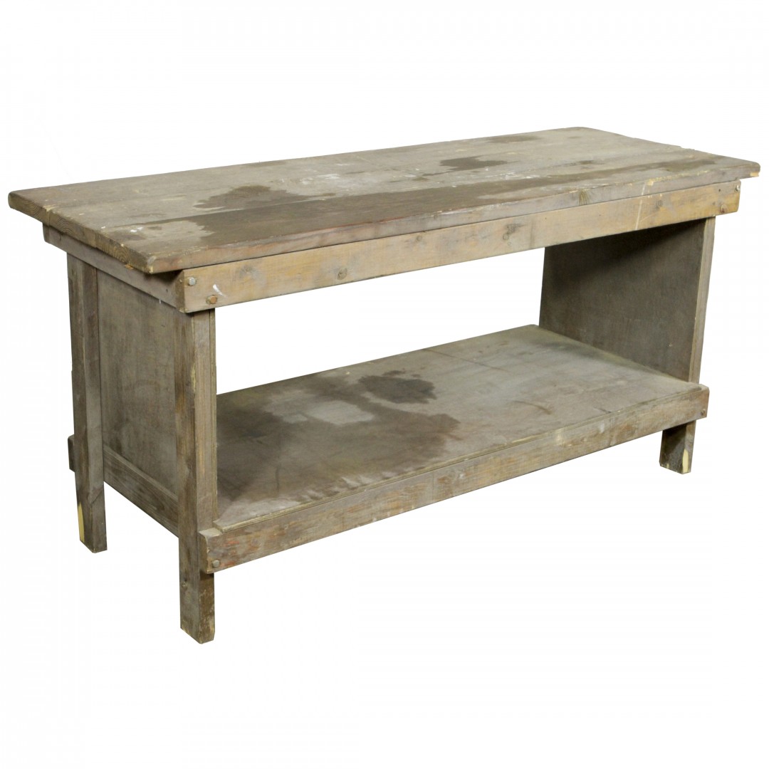 WORK BENCH / WOOD / W/ UNDERSHELF Air Designs
