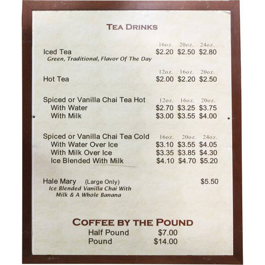 COFFEE MENU BOARD / CAFE VALENTINO / | Designs