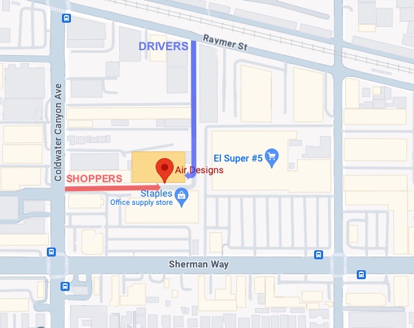 7230 Coldwater Canyon Ave, Valley Glen, CA 91605 Air Designs Map