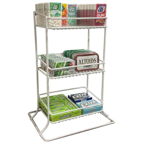 Countertop Wire Display Racks WIRE DISPLAY RACK / 3 TIER / WHITE / COUNTERTOP | Air Designs